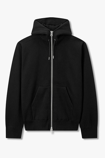 SACAI 남성 코튼 저지 후디 집업 | 신세계V