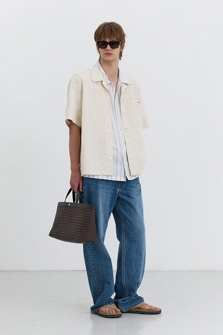 DUNST HANDCRAFTED WEAVING TOTE BAG DEEP BROWN_M_UDBA5E215W3 | 신세계V