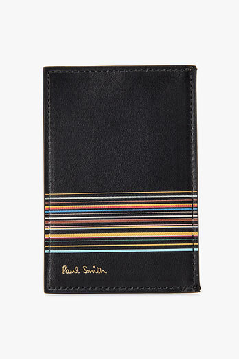 PAUL SMITH 시그니처 스트라이프 블록 카드 홀더 | 신세계V