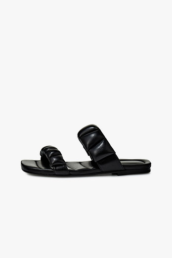 DRIES VAN NOTEN 엠보 밴드 레더 슬라이드 | 신세계V