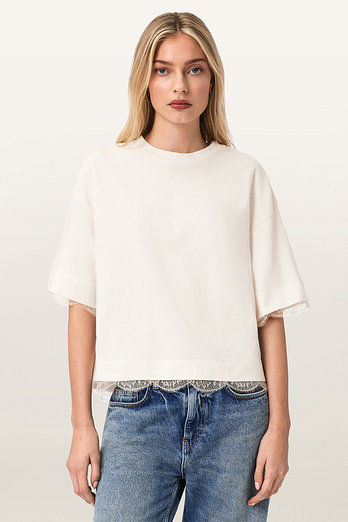 ALLSAINTS 올세인츠 니아 레이스 티셔츠 W025JD-6975 | 신세계V