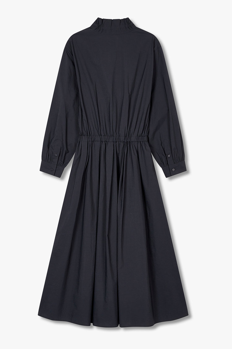 넥 리본 셔츠 롱 원피스