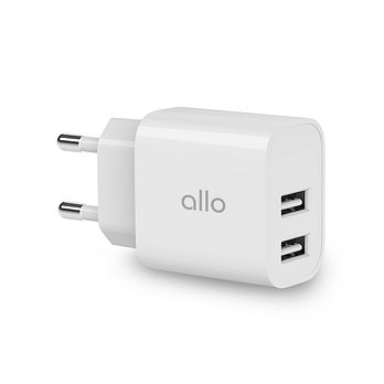 allo [다운로드 쿠폰 증정] 알로코리아 2.4A 듀얼 포트 12W 미니 충전기 | 신세계V