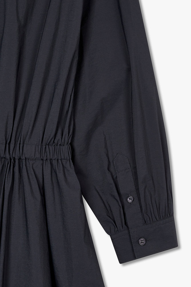 넥 리본 셔츠 롱 원피스