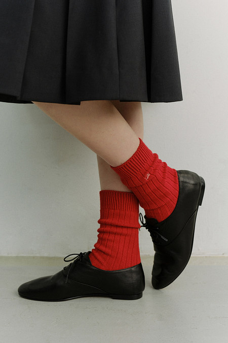 DUNST CLASSIC LOGO SOCKS RED_UDSS6E102R2 | 신세계V