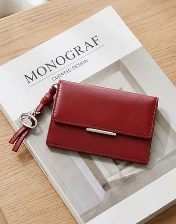JILLSTUART NEW YORK WOMEN 질스튜어트 뉴욕 액세서리 [NEUT] 뉴트 레드 소가죽 슬림 카드지갑  (JAWA6E622R2) | 신세계V