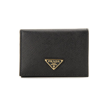 PRADA [명품] 26FW 사피아노 금장 로고 코인 반지갑 블랙 1MV021 QHH F0002 50894019 | 신세계V