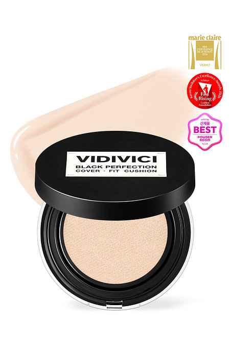 VIDIVICI [아이돌 찜 쿠션] 블랙 퍼펙션 커버 핏 쿠션 본품 SPF40 PA++ (21N 아이보리) | 신세계V