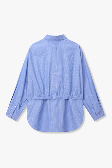 스트라이프 패턴 포켓 셔츠