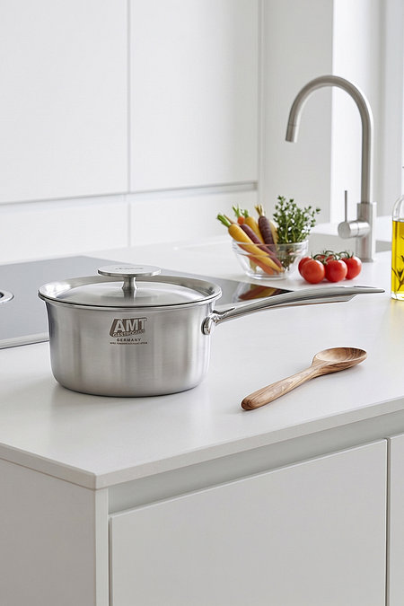 AMT AMT 316Ti 스텐 통5중 코닉 편수 냄비 16cm | 신세계V
