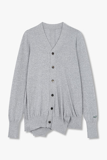 Yohji Yamamoto [REGULATION] 브이넥 코튼 니트 가디건 | 신세계V