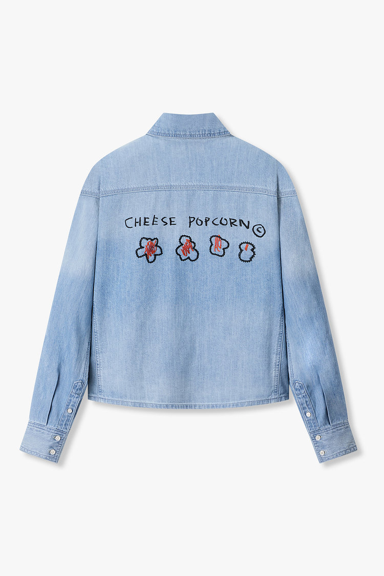 [BASQUIAT] 엠브로이더리 썸머 데님 셔츠