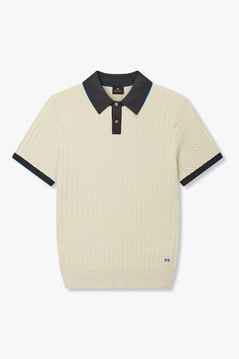 PAUL SMITH [PS PAUL SMITH] 남성 텍스처드 패턴 폴로 스웨터 | 신세계V
