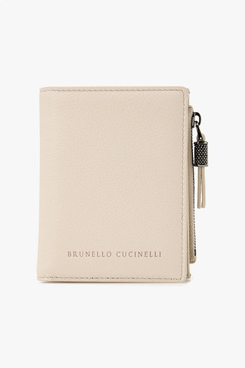 BRUNELLO CUCINELLI 여성 모닐리 지퍼 풀러 레더 컴팩트 지갑 | 신세계V