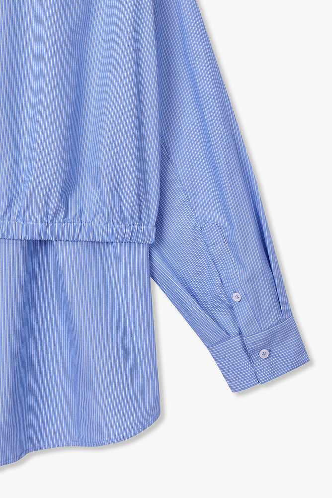 스트라이프 패턴 포켓 셔츠