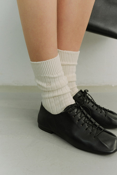 DUNST CLASSIC LOGO SOCKS IVORY_UDSS6E102WT | 신세계V