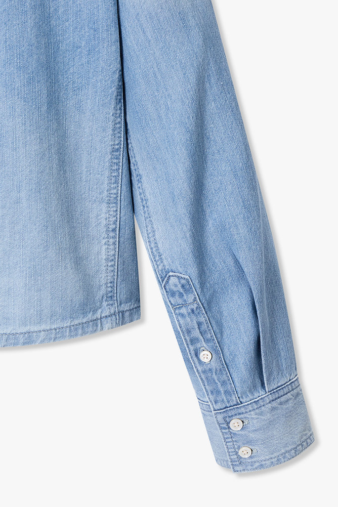 [BASQUIAT] 엠브로이더리 썸머 데님 셔츠