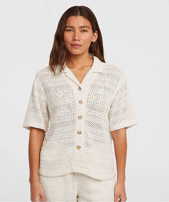 ONEILL 26SS 여성 O`RIGINALS CROCHET 반팔 셔츠 OWTY6I211-100 | 신세계V