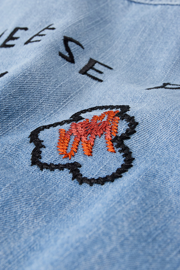 [BASQUIAT] 엠브로이더리 썸머 데님 셔츠