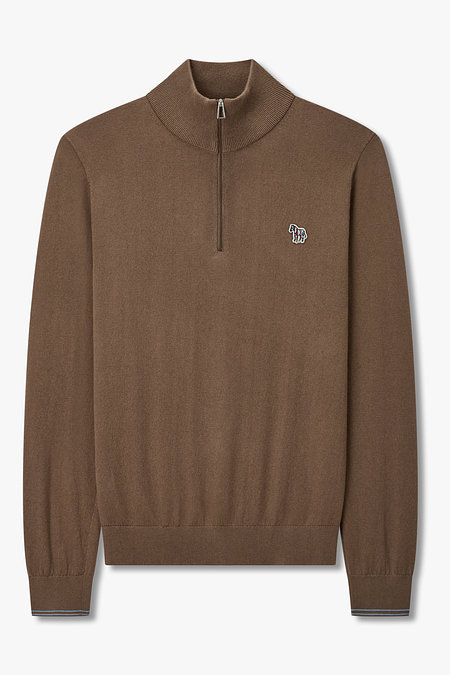 PAUL SMITH [PS PAUL SMITH] 지브라 패치 하프 집업 니트 | 신세계V