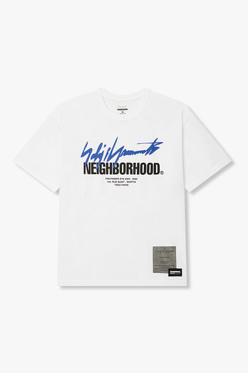 Yohji Yamamoto [HOMME]로고 그래픽 프린트 티셔츠_화이트 | 신세계V