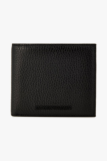 EMPORIO ARMANI 남성 텀블 레더 폴드 지갑 | 신세계V