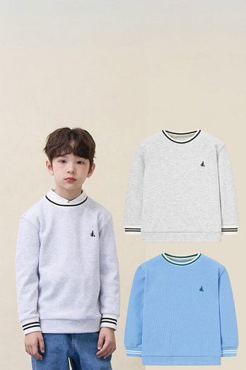 BEANPOLE KIDS [시즌오프30%][BEANPOLE KIDS] 26SS 와플 스웨트 셔츠 (2종 택1) | 신세계V