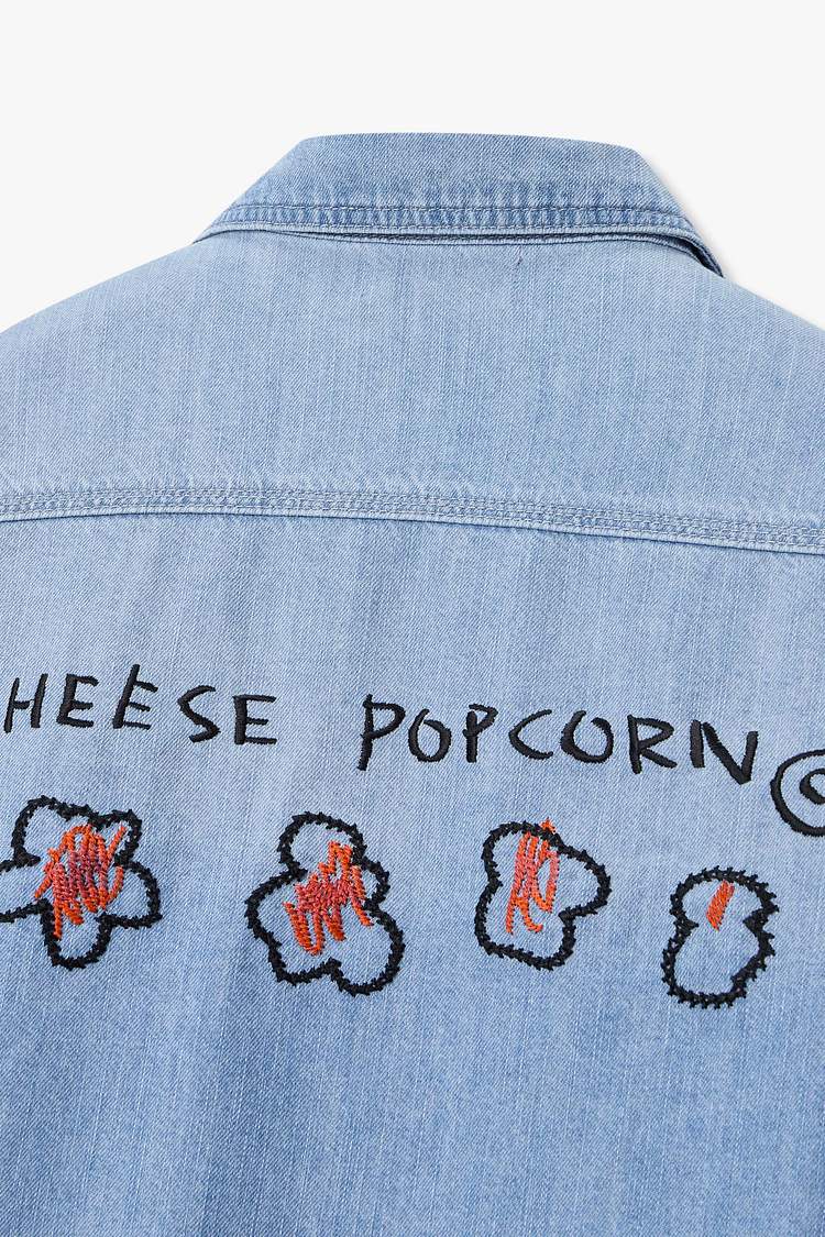 [BASQUIAT] 엠브로이더리 썸머 데님 셔츠