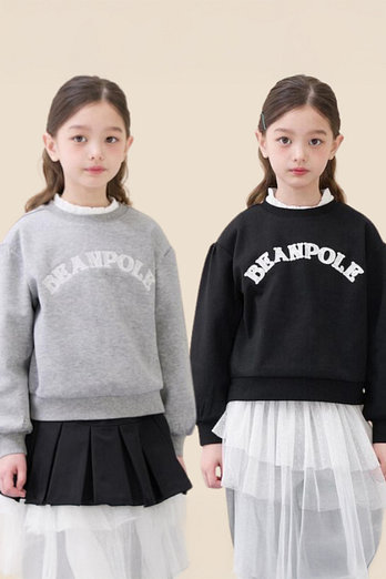 BEANPOLE KIDS [시즌오프30%][BEANPOLE KIDS] 26SS 여아 빅 로고 포인트 스웨트 (2종 택1) | 신세계V
