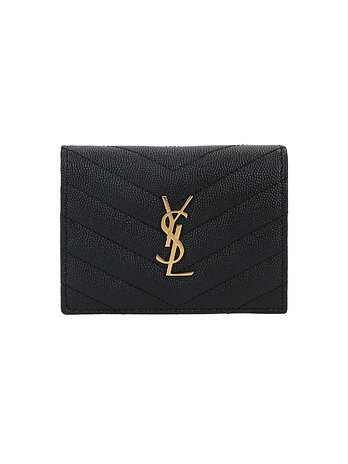 SAINT LAURENT [SAINT LAURENT] 26FW 금장 플랩 코인 반지갑 블랙 668290 BOWA1 1000 | 신세계V