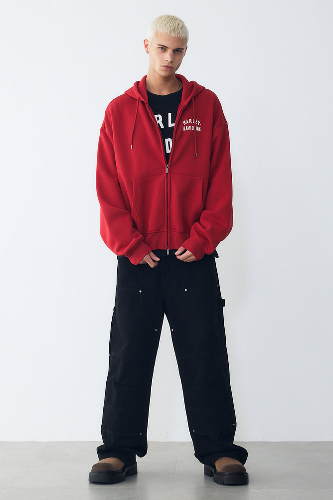 더블니 벨벳 데님 팬츠 블랙