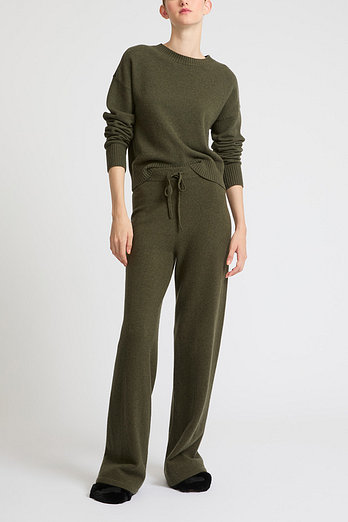 YVES SALOMON [공식] 이브살로몬 플라스트론 니트 팬츠 | 신세계V