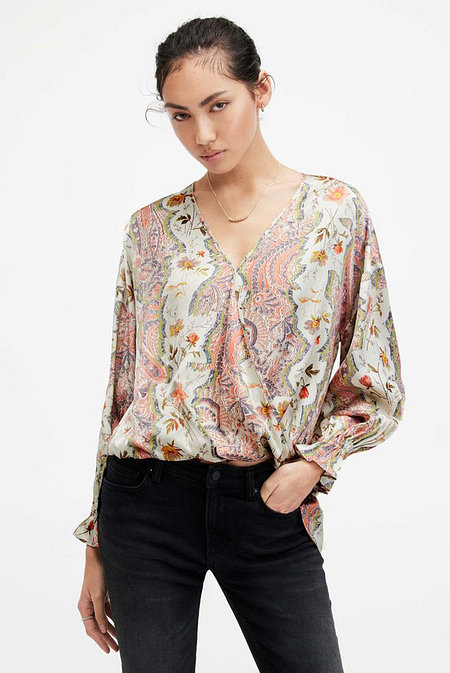 ALLSAINTS 올세인츠 페니 캐스케이드 탑 WM603Z-8198 | 신세계V