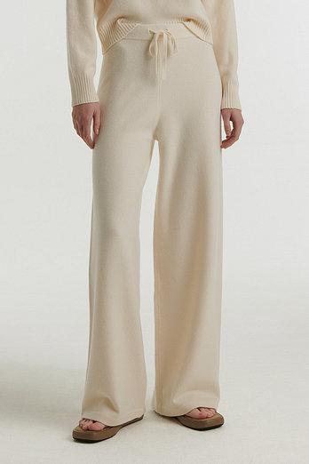 YVES SALOMON [공식] 이브살로몬 플라스트론 니트 팬츠 | 신세계V