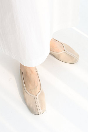 ROIERE(로이에르) Sheer Ballet Line Flat_R26066_beige | 신세계V