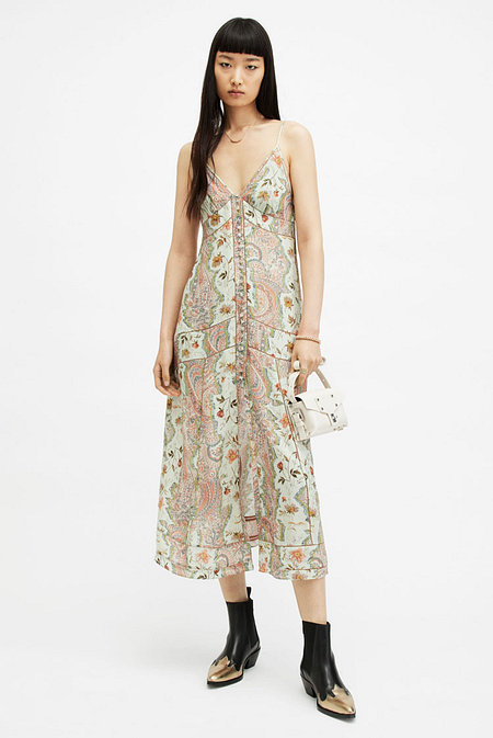 ALLSAINTS 올세인츠 달리아 캐스케이드 원피스 W195DA-8198 | 신세계V