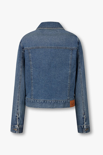 워싱 데님 트러커 자켓