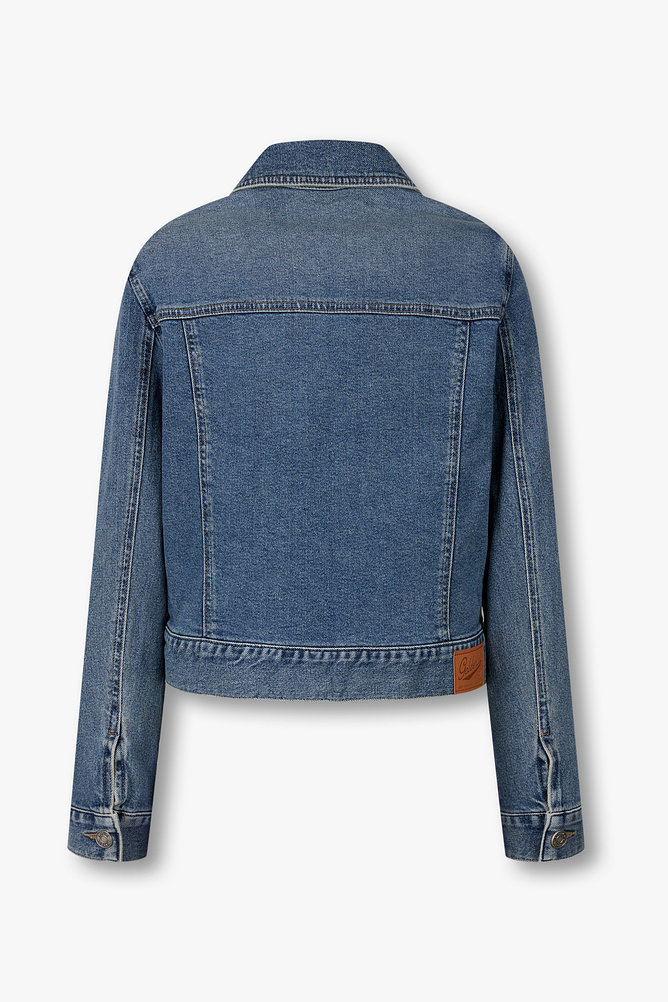 워싱 데님 트러커 자켓