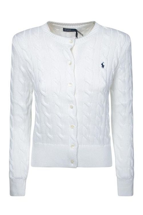 POLO RALPH LAUREN(폴로 랄프로렌) 25SS 폴로 랄프로렌 가디건 211891643 001 White | 신세계V
