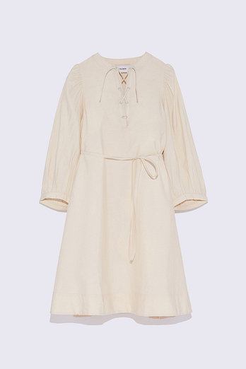 YVES SALOMON [공식] 이브살로몬 시어서커 실크 드레스 | 신세계V