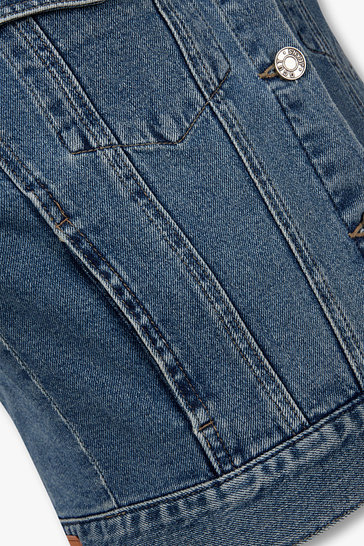 워싱 데님 트러커 자켓