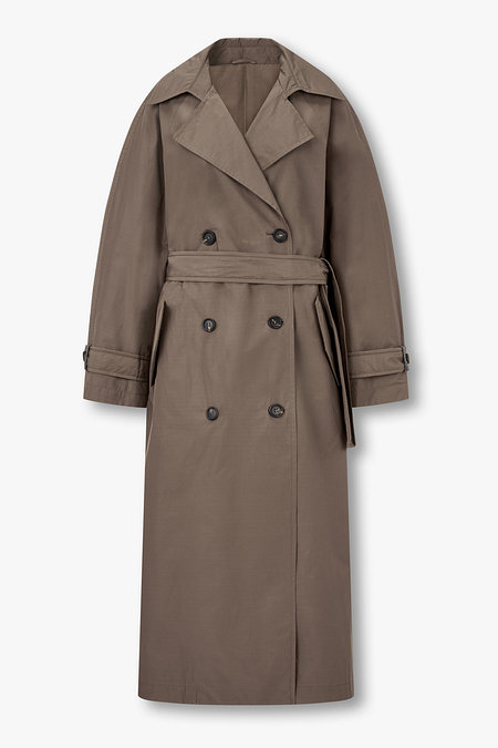 BRUNELLO CUCINELLI 여성 사이드 슬릿 벨티드 트렌치 코트 | 신세계V