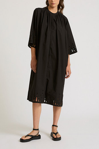 YVES SALOMON [공식] 이브살로몬 브로드리 앤글에이스 코튼 드레스 | 신세계V