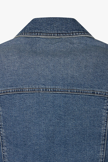 워싱 데님 트러커 자켓