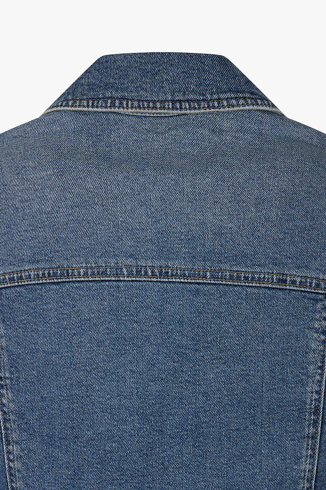 워싱 데님 트러커 자켓