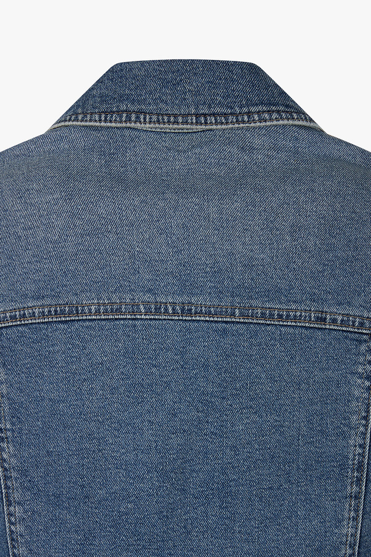 워싱 데님 트러커 자켓