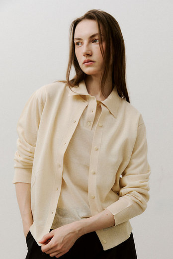 VIS A VIS [임수정 착용] C/P CARDIGAN KNIT (IVORY) | 신세계V