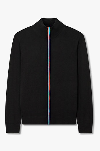 PAUL SMITH 스트라이프 로고 집업 가디건 | 신세계V