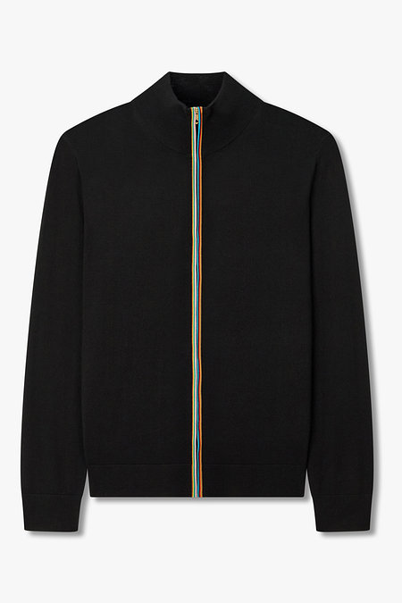 PAUL SMITH 스트라이프 로고 집업 가디건 | 신세계V