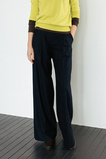 Mare di Mari Wool Blend One-Tuck Pants - Navy | 신세계V